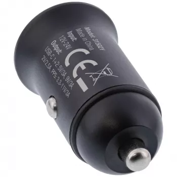 InLine 31502Y automobilinis USB-C įkroviklis su Power Delivery, 2x USB-C, juodas
