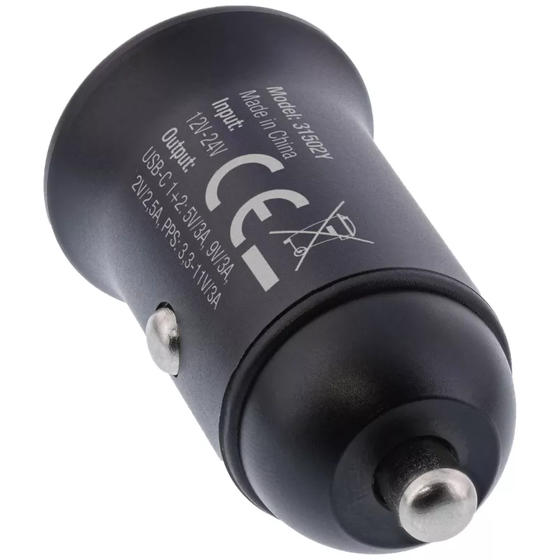 InLine 31502Y automobilinis USB-C įkroviklis su Power Delivery, 2x USB-C, juodas