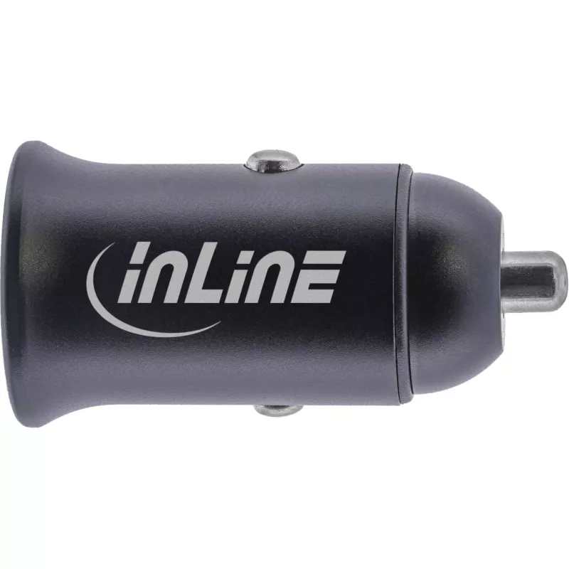 InLine 31502Y automobilinis USB-C įkroviklis su Power Delivery, 2x USB-C, juodas