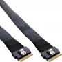 InLine Slim SAS kabelis, SFF-8654 8X į SFF-8654 8X, 48 Gb/s, 0,75 m