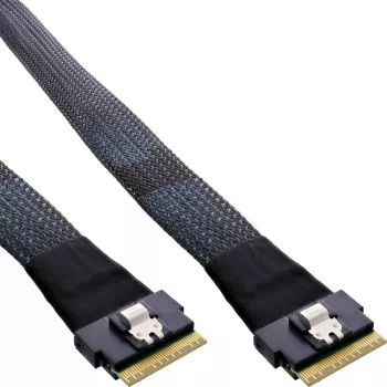 InLine Slim SAS kabelis, SFF-8654 8X į SFF-8654 8X, 48 Gb/s, 0,5 m