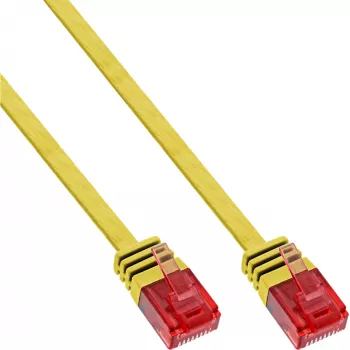 InLine Flat Ultraslim Patch Cable U/UTP Cat.6 Gigabit paruoštas geltonas 7m