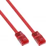InLine Flat Ultraslim Patch Cable U/UTP Cat.6 Gigabit ready raudonas 0,5 m