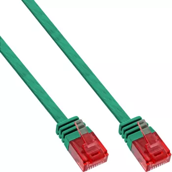 InLine Flat Ultraslim Patch Laidas U/UTP Cat.6 Gigabit paruoštas žalias 2m