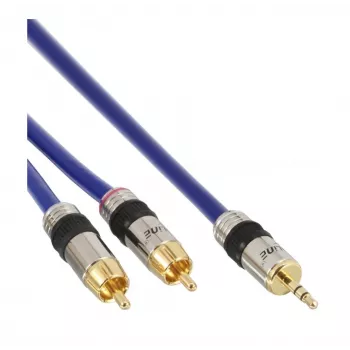 InLine garso laidas Premium 2x RCA kištukas / 3,5 mm kištukas, paauksuotas, 7 m