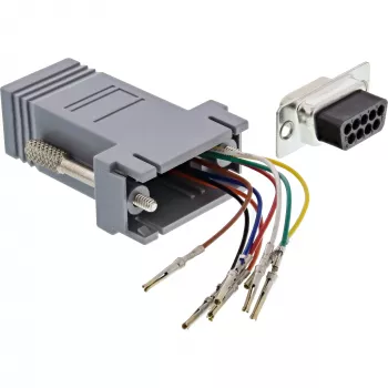 Adapteris InLine 9 kontaktų Sub-D moteriškas RJ45 moteriškas 68889B