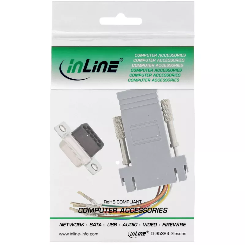 Adapteris InLine 9 kontaktų Sub-D moteriškas RJ45 moteriškas 68889B