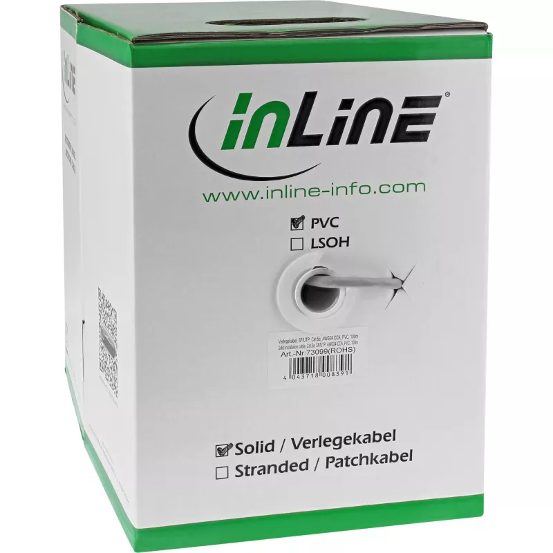 InLine tvirtinimo laidas SF/UTP Cat.5e AWG24 CCA PVC 500m