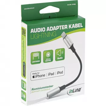 InLine Lightning Audio adapterio kabelis 0,1 m