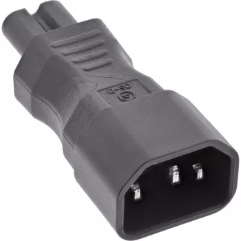InLine maitinimo adapteris IEC 60320 C14 / C7, 3 kontaktų IEC įrenginio į 2 kontaktų