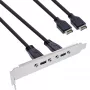 InLine 33446K Lankstinio rėmelio adapteris USB-C į USB 3.2 priekiniam skydeliui, 0,5 m