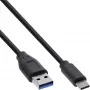 USB 3.2 laidas InLine B-35711 Type-C į A 1 m 10 Gbit/s juodas