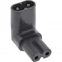 InLine maitinimo adapteris IEC 60320 C8 / C7, kampuotas aukštyn/žemyn, 2 kontaktai