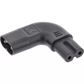 InLine maitinimo adapteris IEC 60320 C8 / C7, kairysis/dešinysis kampinis 2 kontaktų