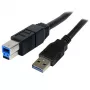 StarTech.com USB3SAB3MBK SuperSpeed USB 3.0 laidas iš A į B, kištukas–kištukas, 3 m, juodas