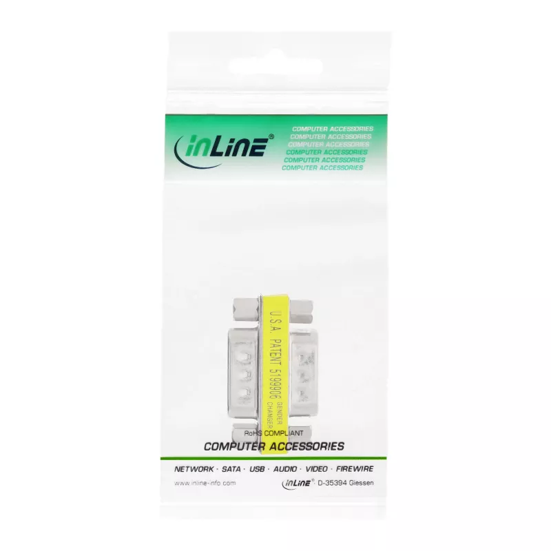 InLine lyties keitiklis serijiniam adapteriui DB9 vyriškas / vyriškas 32214