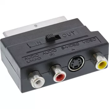 InLine Scart Adapter SCART kištukas / 3x RCA ir S-VHS vaizdo įėjimas / išėjimas