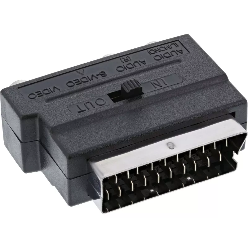 InLine Scart Adapter SCART kištukas / 3x RCA ir S-VHS vaizdo įėjimas / išėjimas