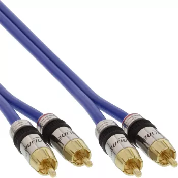 InLine Premium RCA garso laidas 2x RCA lizdas / kištukas auksuotas 0,5 m