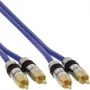 InLine Premium RCA garso laidas 2x RCA lizdas / kištukas auksuotas 0,5 m