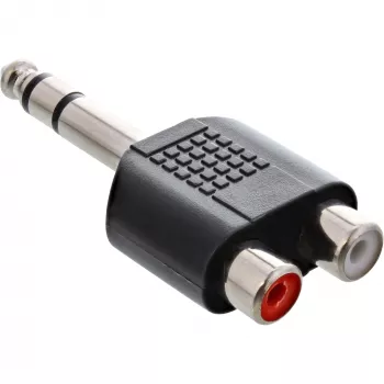 Garso adapteris 6,3 mm stereo kištukas / 2x RCA lizdai InLine 99323