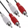 InLine garso kabelis, 2x RCA M/M 2m, juodas