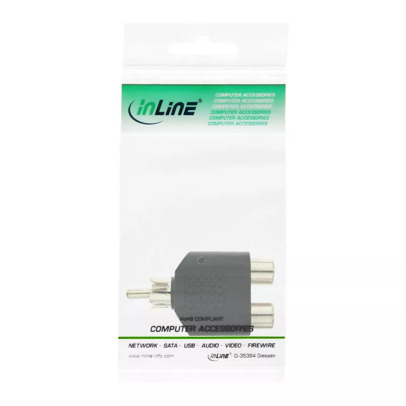 InLine garso adapteris RCA kištukas / 2x RCA lizdas 99310