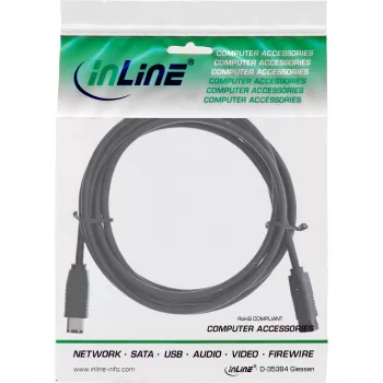 InLine FireWire 400 į 800 1394b laidas 6/9 kontaktų kištukas 3m
