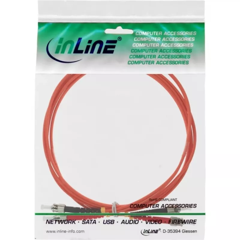 InLine šviesolaidinis dvipusis kabelis ST/ST 50/125µm OM2 2m