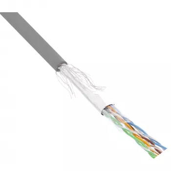 InLine Patch Laidas SF/UTP Cat.5e AWG26 CCA PVC pilkas 100 m