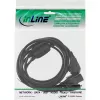 InLine Y maitinimo laidas 1x CEE 7/7 kampu / 3x 3 kontaktų IEC C13 kištukas, v1 (2m+1/2/3m)