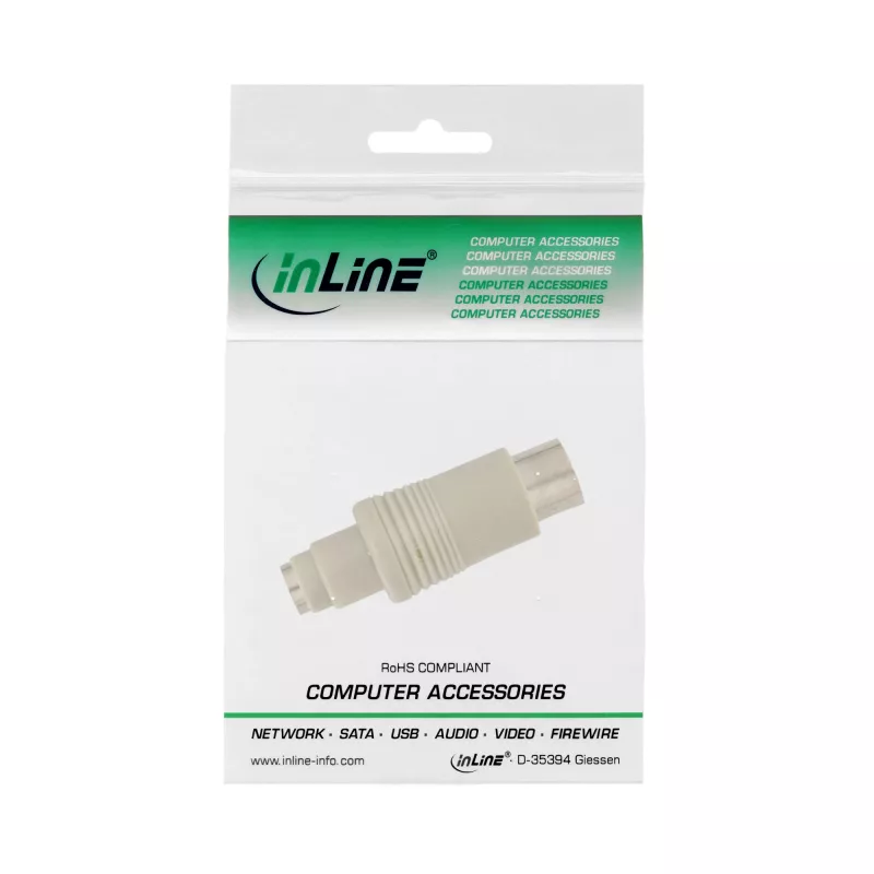 InLine klaviatūros adapteris 5 pin DIN kištukas į PS/2 lizdą 33949