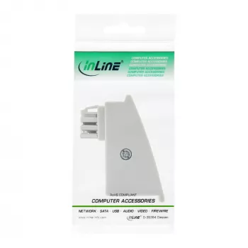 InLine TAE-F DSL adapteris, TAE-F kištukas / RJ45 lizdas, 8P2C, skirtas Fritzbox, pilka spalva