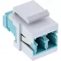 InLine 89988B Keystone pluoštinio optinio adapterio lizdas, LC/LC dupleksinis, baltas