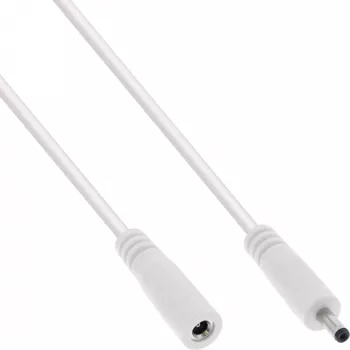 InLine DC ilginimo laidas, DC kištukas/lizdas 3.5x1.35mm, AWG 18, baltas 3m