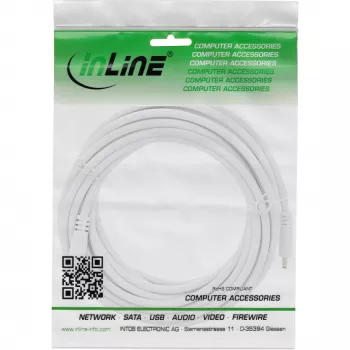 InLine DC ilginimo laidas, DC kištukas/lizdas 3.5x1.35mm, AWG 18, baltas 3m
