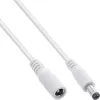 InLine DC ilginimo laidas, DC kištukas/lizdas 5.5x2.1mm, AWG 18, baltas 5m