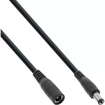 InLine DC ilginimo laidas, DC kištukas/lizdas 5,5x2,1 mm, AWG 18, juodas 2 m