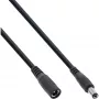 InLine DC ilginimo laidas, DC kištukas/lizdas 5,5x2,1 mm, AWG 18, juodas 2 m