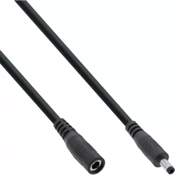 InLine DC ilginimo laidas, DC kištukas/lizdas 4.0x1.7mm, AWG 18, juodas 5m