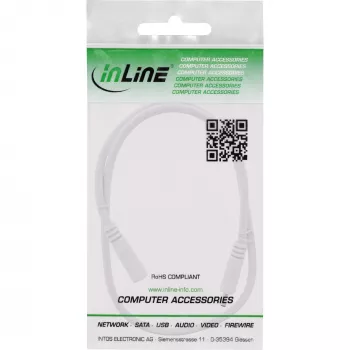 InLine DC ilginimo laidas, DC kištukas / lizdas 3,5x1,35 mm, AWG 18, baltas, 0,5 m