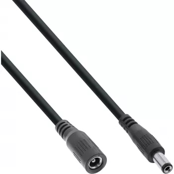 InLine DC ilginimo laidas, DC kištukas/lizdas 5.5x2.5mm, AWG 18, juodas 3m