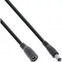 InLine DC ilginimo laidas, DC kištukas/lizdas 5.5x2.5mm, AWG 18, juodas 3m
