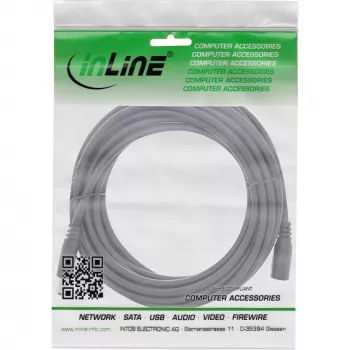 InLine DC ilginimo laidas, DC kištukas/lizdas 5.5x2.5mm, AWG 18, juodas 3m