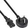 InLine maitinimo laidas su Anglijos kištuku BS 1363 / IEC C13, 1 m