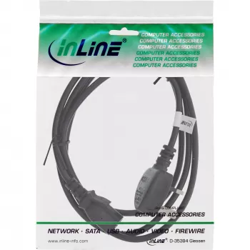 InLine maitinimo laidas Anglija kištukas / 3 kontaktų IEC C13, 0,5 m