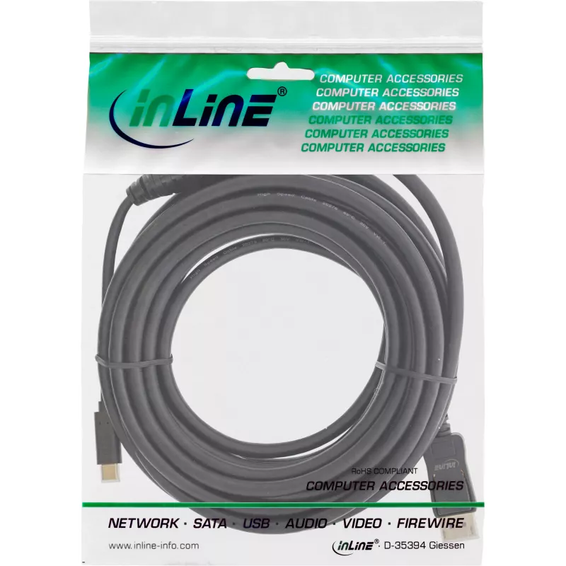 InLine USB-C į DisplayPort laidas, 5 m