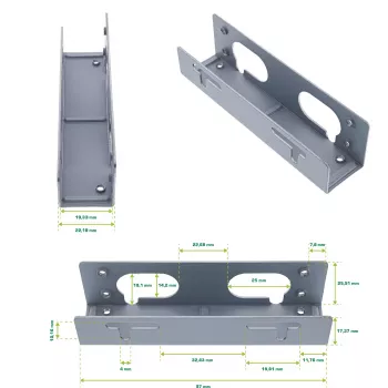 InLine tvirtinimo bėgeliai 3,5 colio HDD 59959