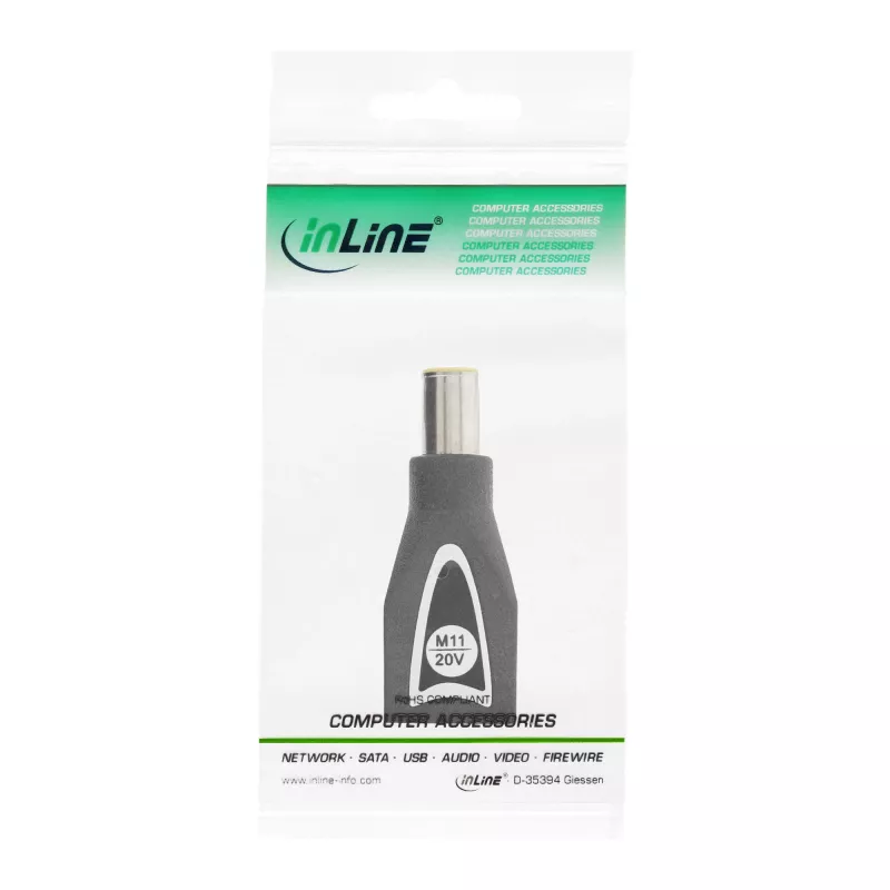 InLine jungiklio kištukas M11 (20V) universaliam maitinimo šaltiniui 90W / 120W, juodas