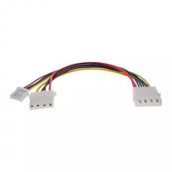 InLine vidinis maitinimo Y kabelis 1x 5.25 colio Molex / 1x 5.25 colio Molex + 1x 3.5 colio Floppy